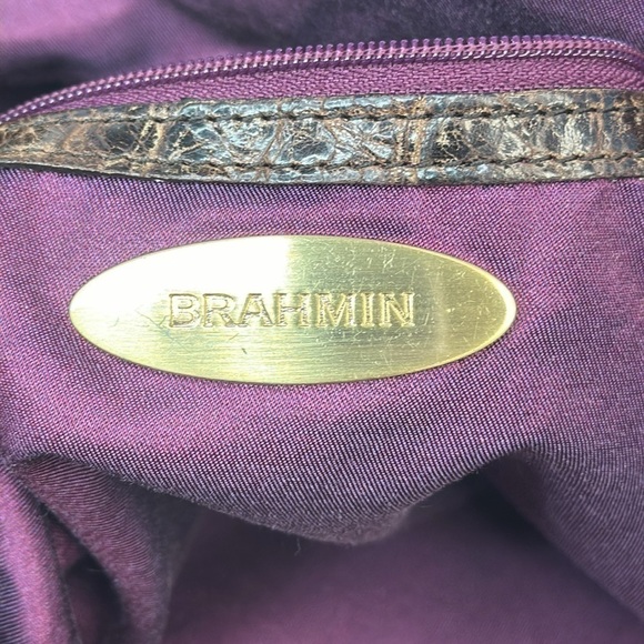 Brahmin Anne Chocolate Melbourne With LIMITED EDITION Roses bag charms Hobo Bag - Picture 10 of 12